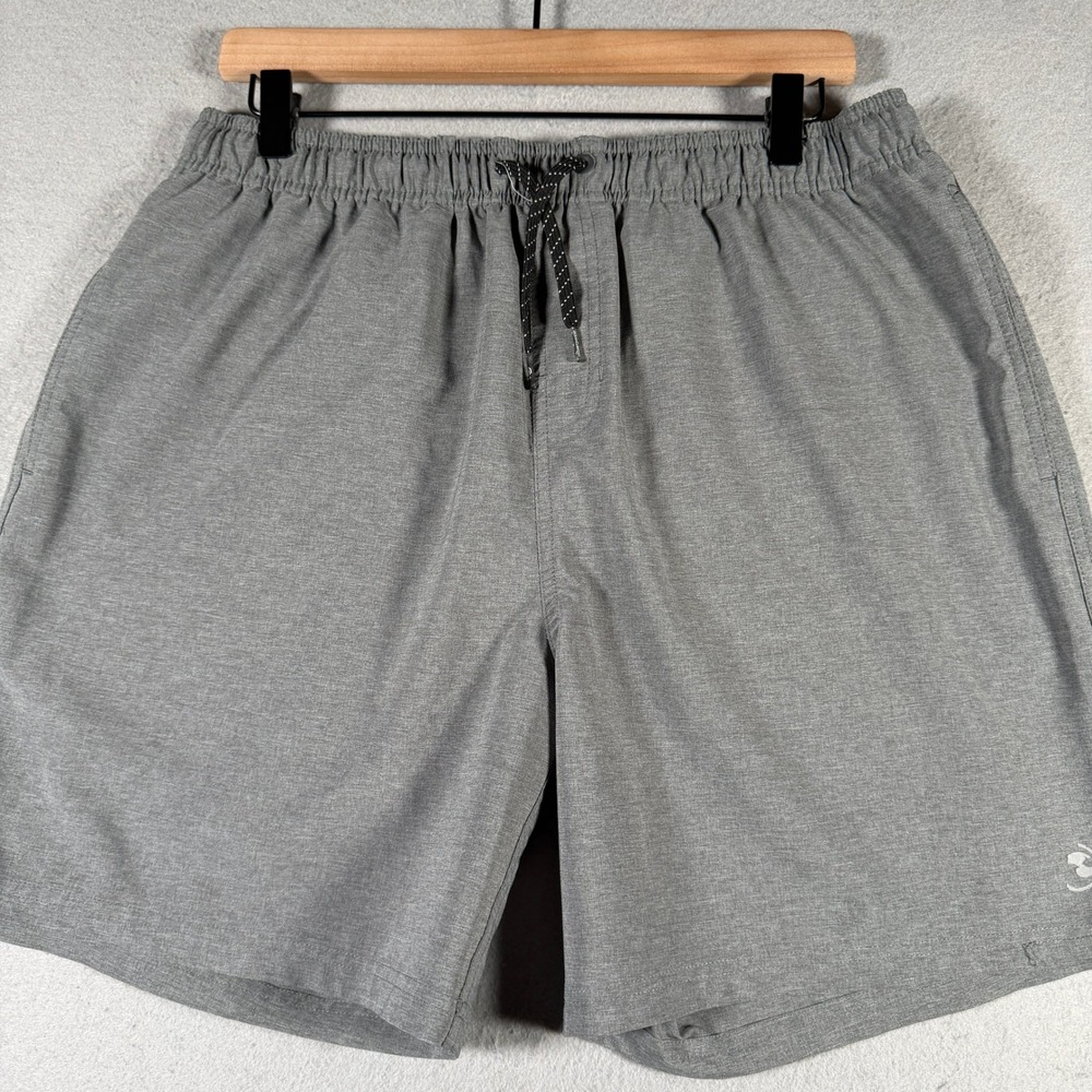 Ocean Current Mens XL Heather Grey Hybrid Board Short 72054 Drawstring Mesh Line